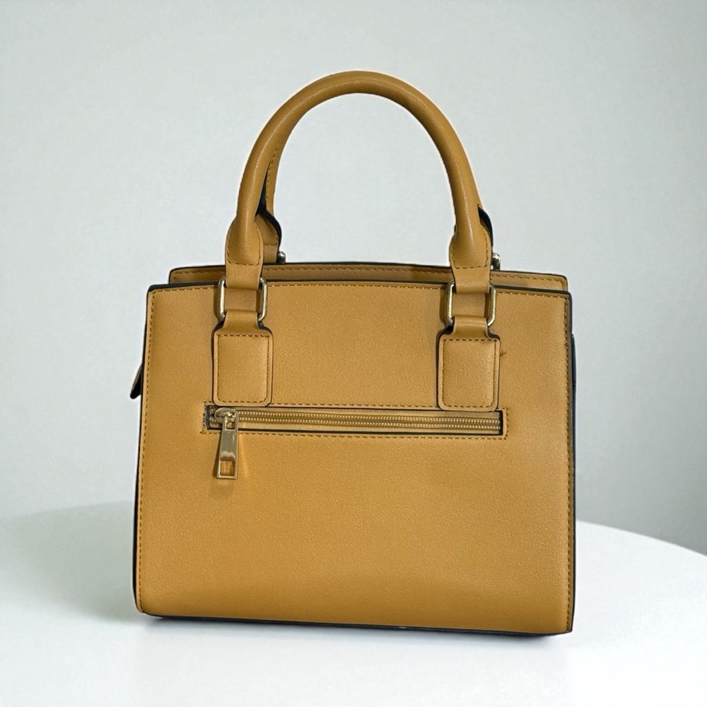 Aldo Mustard Yellow Satchel Crossbody Bag Handbag - Picture 5 of 14